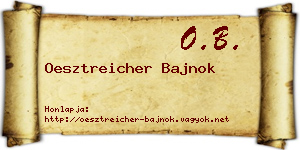 Oesztreicher Bajnok névjegykártya